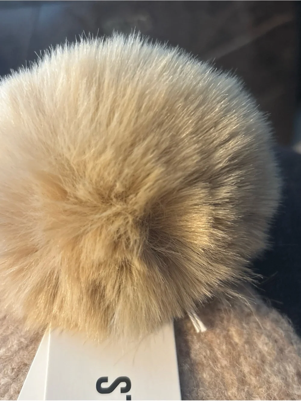 Steve Madden Women's Wide Cuff Beanie with Pom